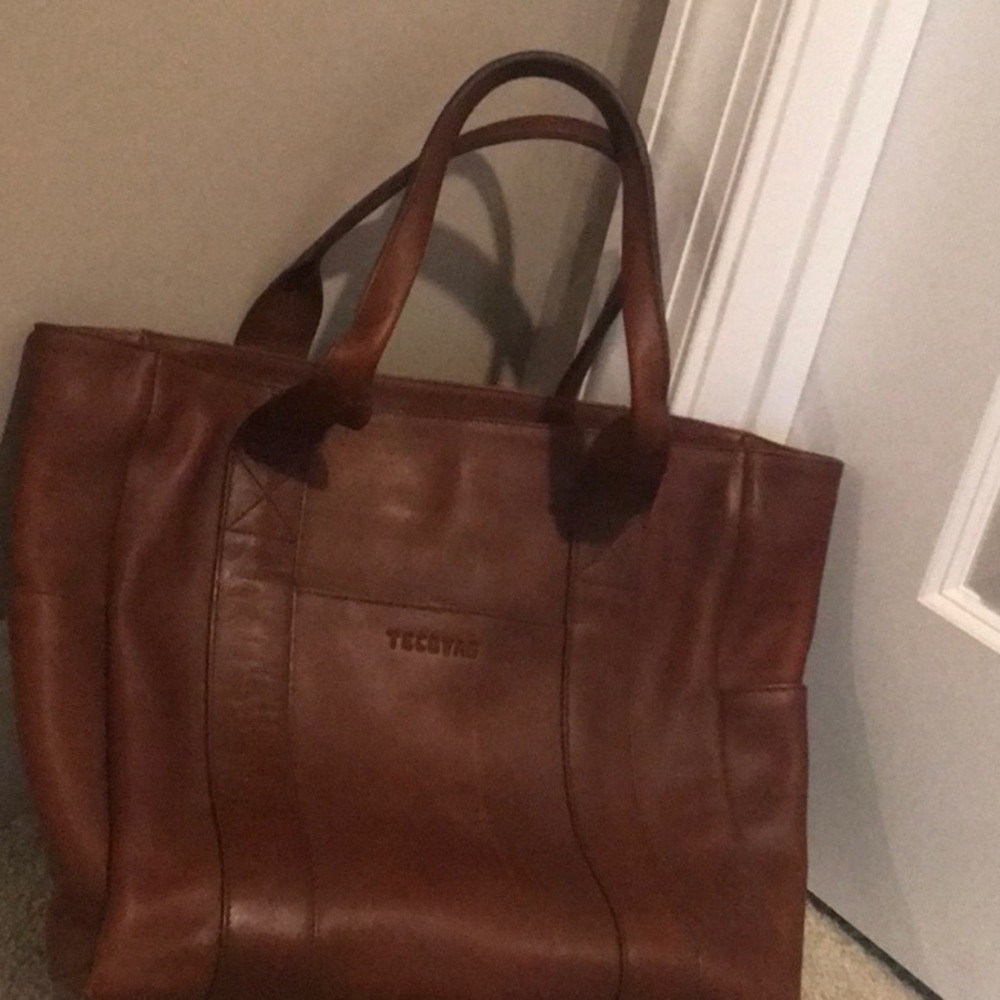Tecovas Chestnut Leather Briefcase